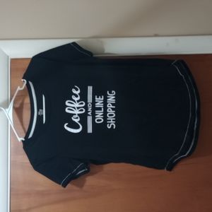 Black t-shirt with message